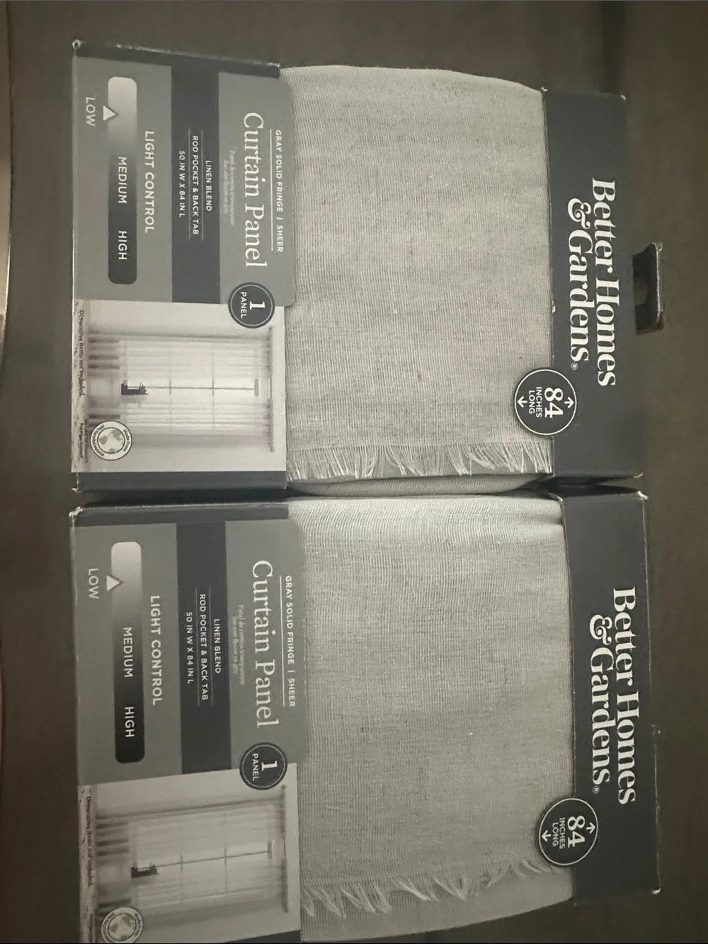 Better Homes And Gardens Gray Curtain Panel Pair set